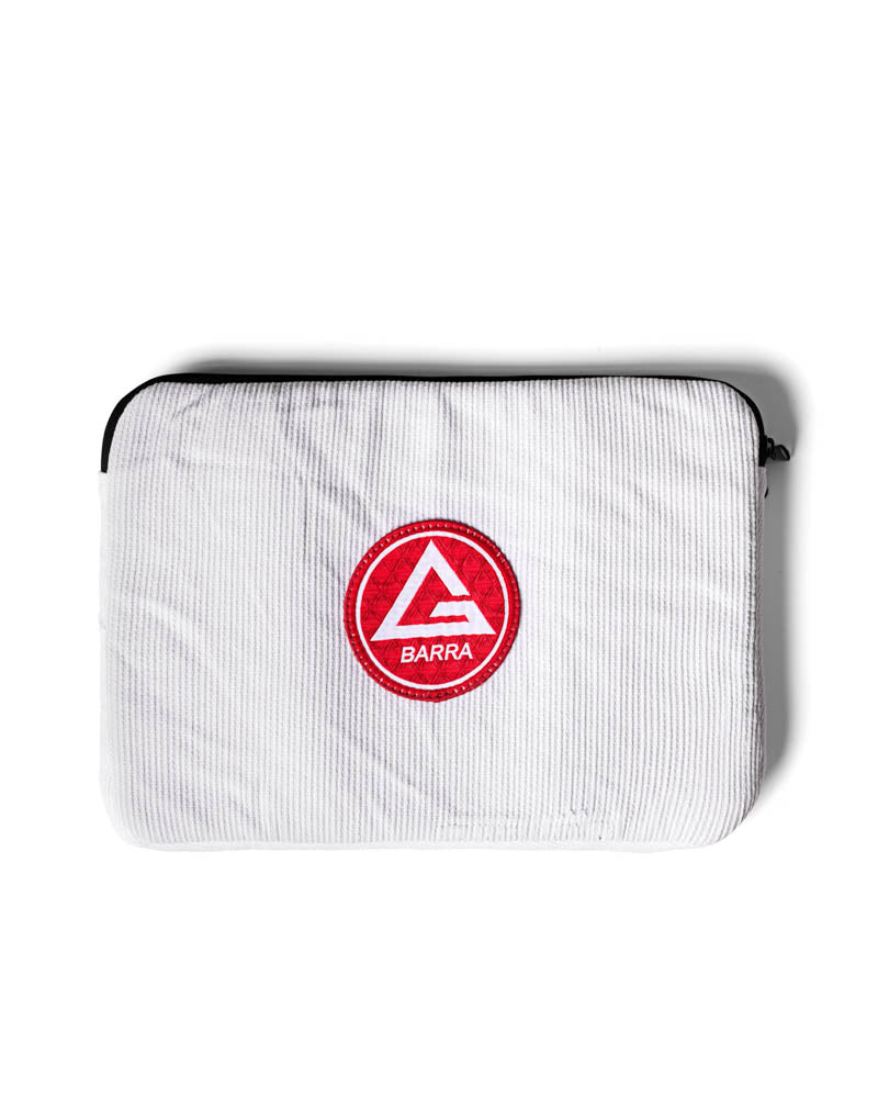 Repurposed Small Laptop Sleeve - White