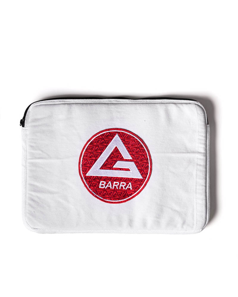 Repurposed Large Laptop Sleeve - White