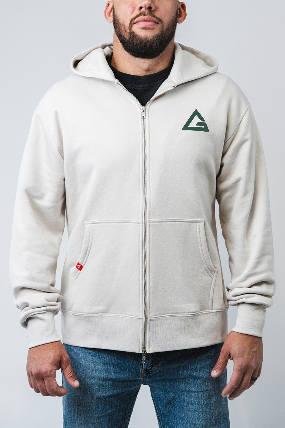 Arte Suave Mens Zip Hoodie - Natural