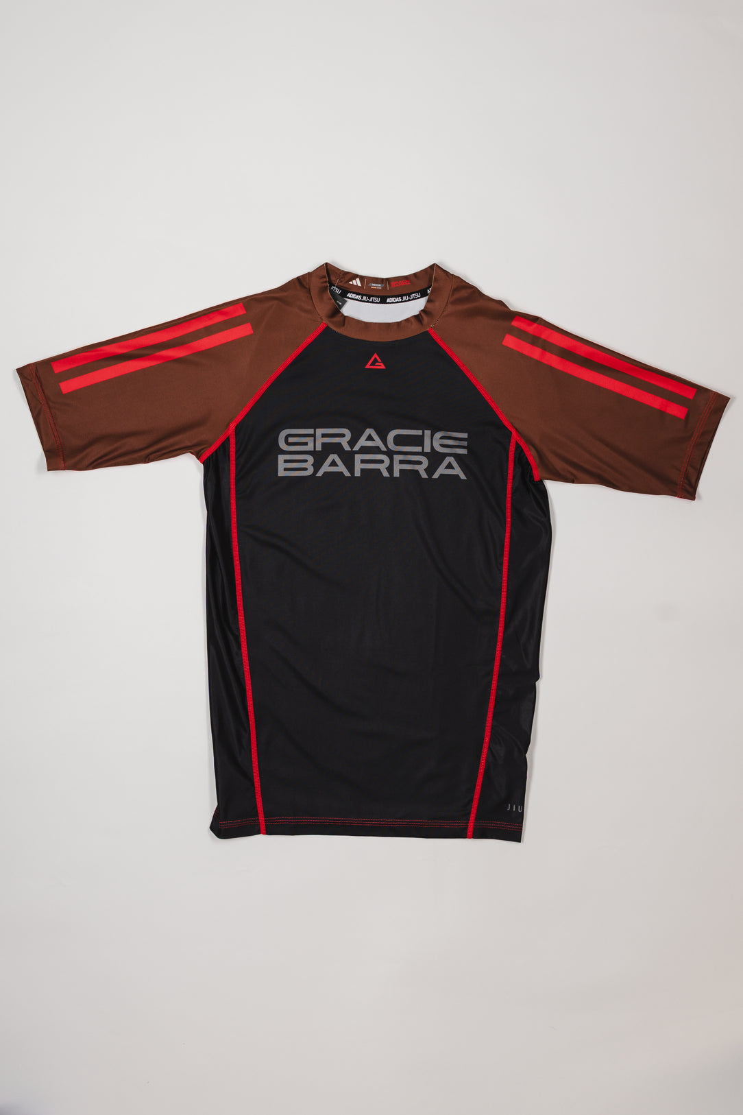 III Stripes Ranked Rashguard by adidas - Brown