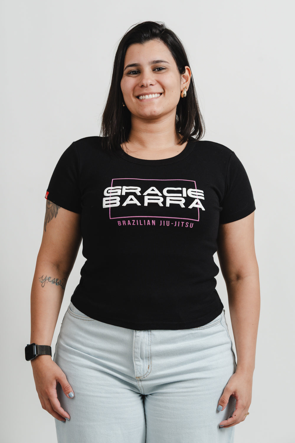 Stacked Womens Tee - Black