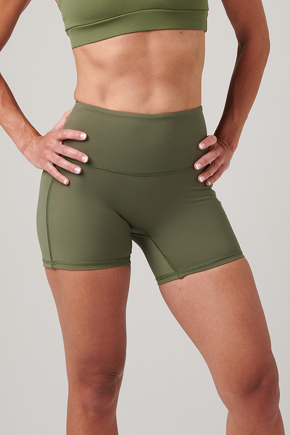 GB Elevate High Waist Shorts - Green